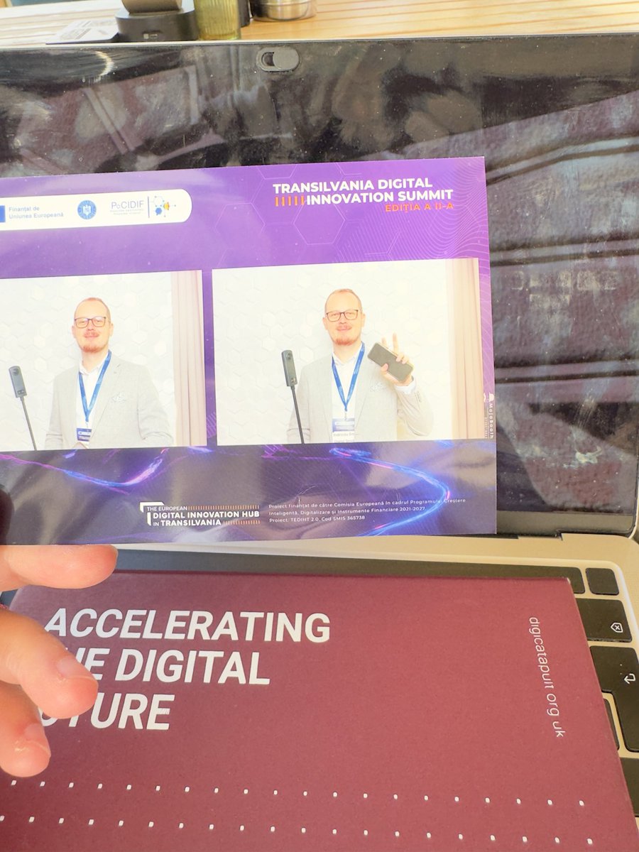 emilindricau's tweet photo. I’ve got the magnet, now I just need a fridge! 🧲😀

#TDIS2026 #DigitalBloom #TEDIHT #TransilvaniaEDIH #DigitalTwin #TechSummit #Innovation #TransilvaniaDigital #NetworkingSwag #TechHumor #DigitalStrada https://t.co/JE08Ehld4z