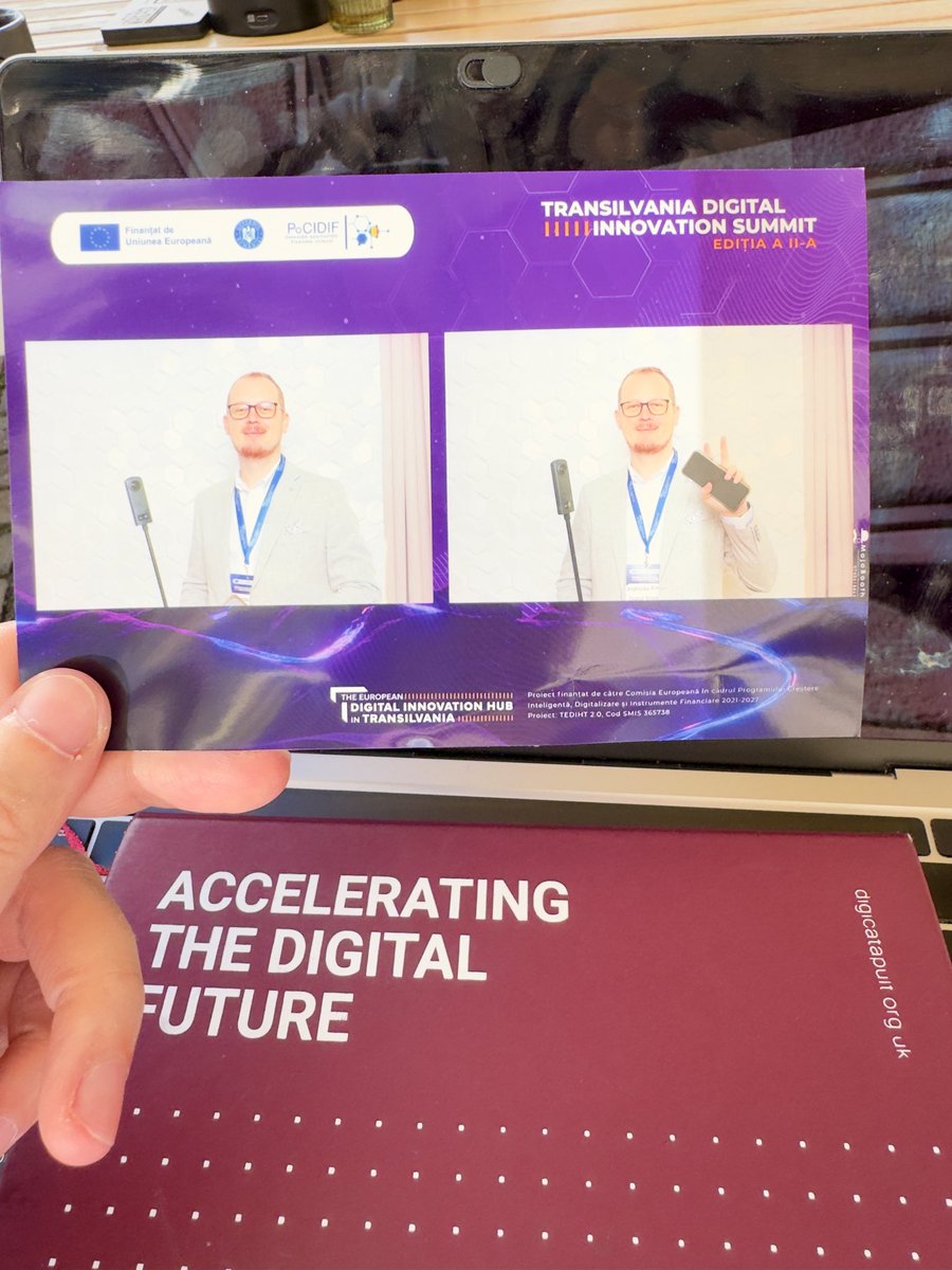 emilindricau's tweet photo. I’ve got the magnet, now I just need a fridge! 🧲😀

#TDIS2026 #DigitalBloom #TEDIHT #TransilvaniaEDIH #DigitalTwin #TechSummit #Innovation #TransilvaniaDigital #NetworkingSwag #TechHumor #DigitalStrada https://t.co/JE08Ehld4z