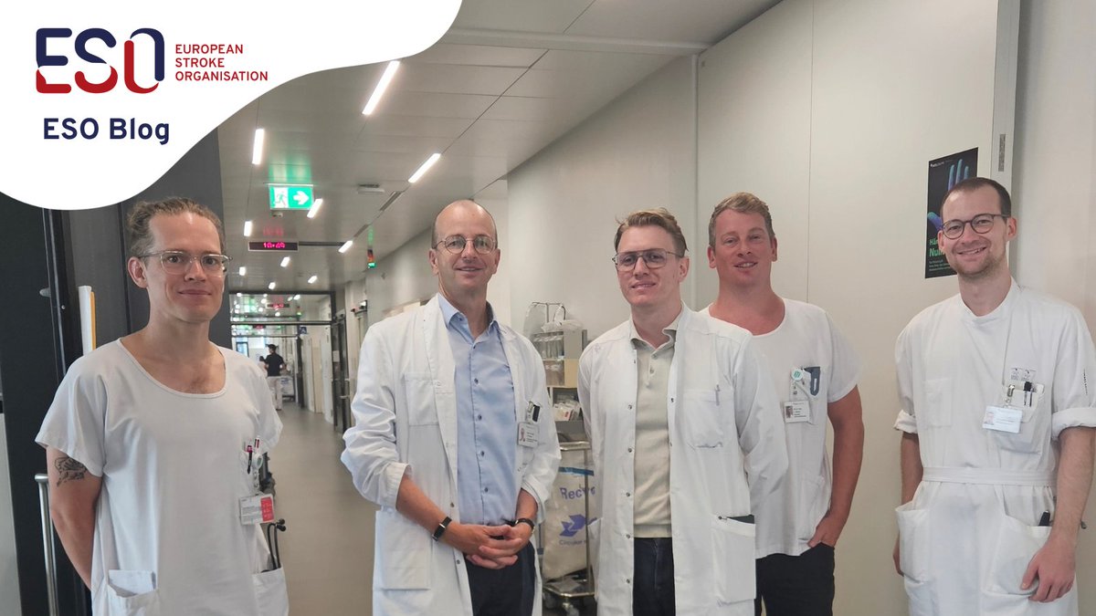 ESOstroke's tweet photo. 🧠 New on the #ESOBlog: Dimitar Mitsev reflects on his ESO #D2D observership at Inselspital, Bern – from complex #StrokeCare &amp; advanced neurointerventions to valuable professional exchange. 🔗https://t.co/meFGRVOJUs

#Stroke @inselgruppe @FishingNeurons @TotoMynell @DavidSeiffge https://t.co/Waf4RmnsXx