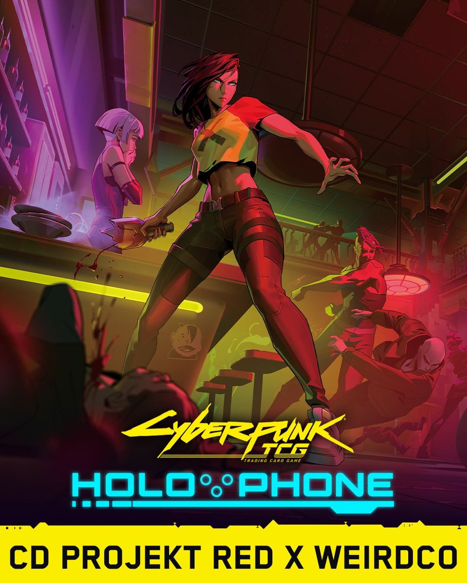 Cyberpunk_TCG's tweet photo. Want to find out more about our upcoming immersive narrative experience, Holophone?

Join Pawel Burza and Patrick Mills from CD PROJEKT RED for a deep dive into what’s coming later this year. 

Plus, get answers to your burning Holophone questions in a new Q+A with WeirdCo Narrative Lead, Emanuel Garcia! 👇🔗