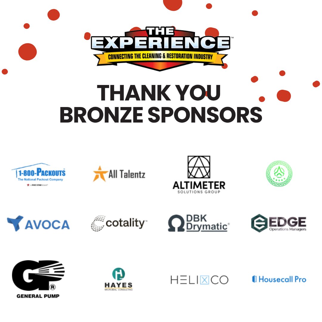 ExpClean's tweet photo. To our incredible sponsors, thank you.
Because of your partnership, industry professionals have the opportunity to learn, share ideas, build relationships, and better equipped to serve their customers and communities.
#MyEXP https://t.co/EZiFiKsYle