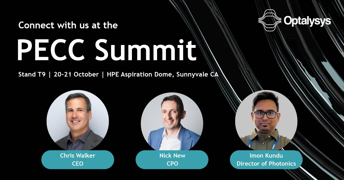 Optalysys's tweet photo. Later this month we'll be heading to Sunnyvale for the Optica & Advanced Photonics Coalition's PECC Summit where we're Gold Sponsors 🚀

Visit the team on Stand T9 to see and interact with a live demo of our photonic Compute-in-Transit technology and talk to us about:

- Photonic compute for AI inference 
- Distributed AI and collective operations 
- How compute can be integrated into optical links 
- Opportunities to collaborate across chips, networking and optical infrastructure

Book some time in with the team ➡️ https://t.co/dgkzX4sUDE
