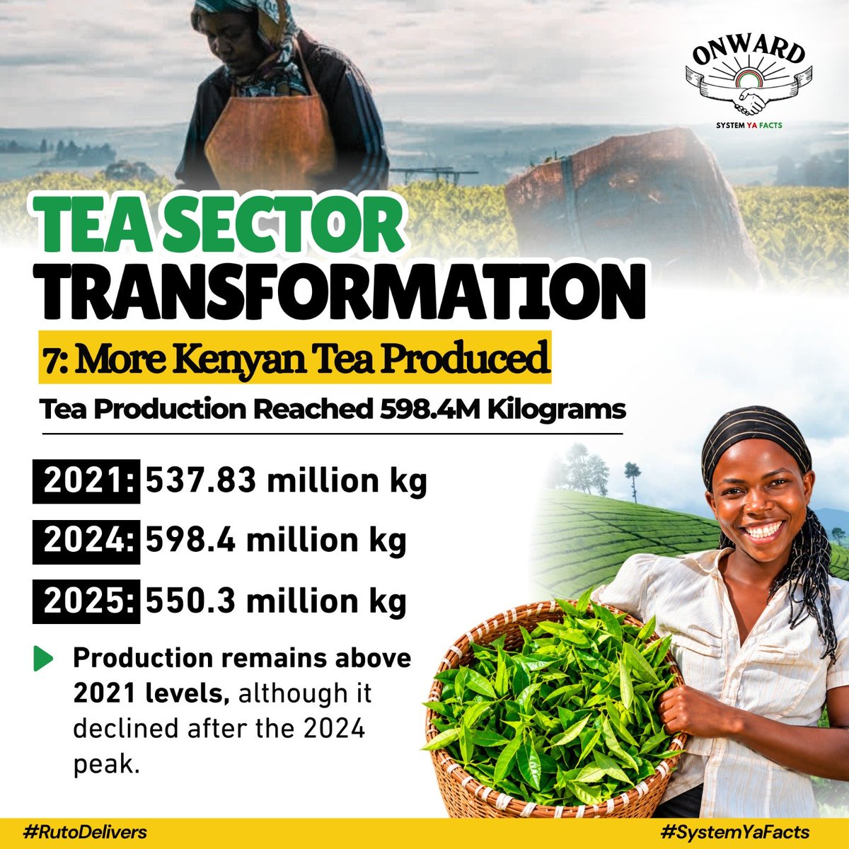 RoseAti84216071's tweet photo. #TeaSectorSuccesses 
Agriculture Summit 
Ruto Delivers https://t.co/Z61GtRpPgC