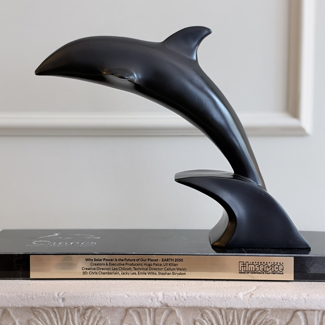Earth2050com's tweet photo. September was a milestone month for Earth 2050. A coveted Black Dolphin at the Cannes Corporate Media &amp; TV Awards. 1,000,000 YouTube views. 25,000 YouTube subscribers. 
Thank you to everyone who watched, subscribed and shared, and to our amazing team. https://t.co/KV1VFMzSp8 https://t.co/tYpurgHReP