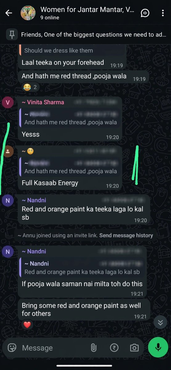 HCP_2026's tweet photo. SHOCKING. 🚨

Rt as much as You can 🙏

The horrifying truth behind the CJP's Jantar Mantar protest.

Leaked internal chats speak of "Kasab's energy" and instruct activists to gather the following:

- Stun guns to deliver electric shocks
- Red teeka, red thread on hand
- Red and orange paint
- Air guns and tactical sticks
- Homemade chili pepper mixture
- Chest vests, helmets, and black clothing to evade the police

@DelhiPolice and @HMOIndia please pay attention and take strict action against these elements before they spread violence in the national capital.

If not addressed in time, the situation could escalate into a catastrophic situation.
