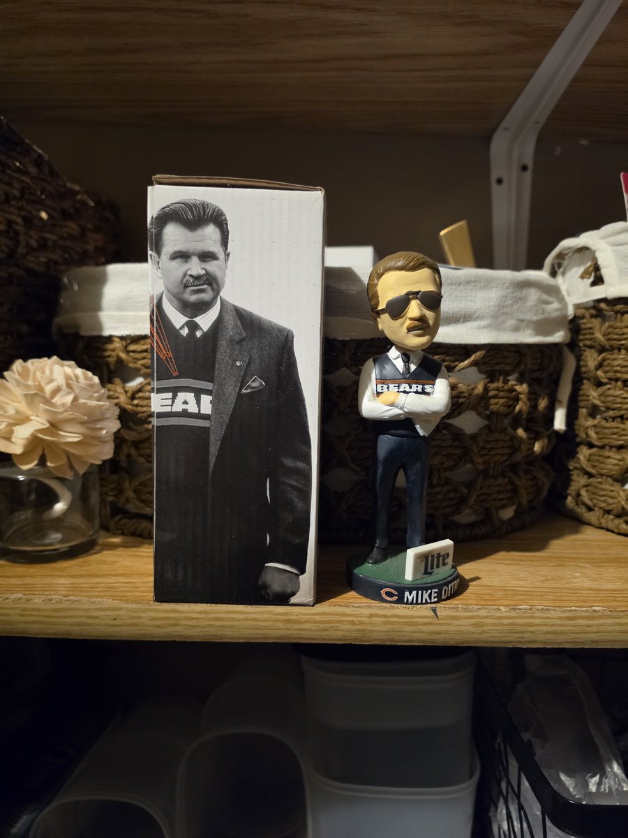 Chicago1Ray's tweet photo. Mike Ditka was a Bear, there will never be a head coach who talked to the media the way he did 

Chicago lost a legend today... I've had this bobblehead for years.... he was one of us 

Condolences to his wife Diane of (49) years and all of Bears nation 🙏 

R.I.P to Da Coach 💔 https://t.co/2AD43MRflP