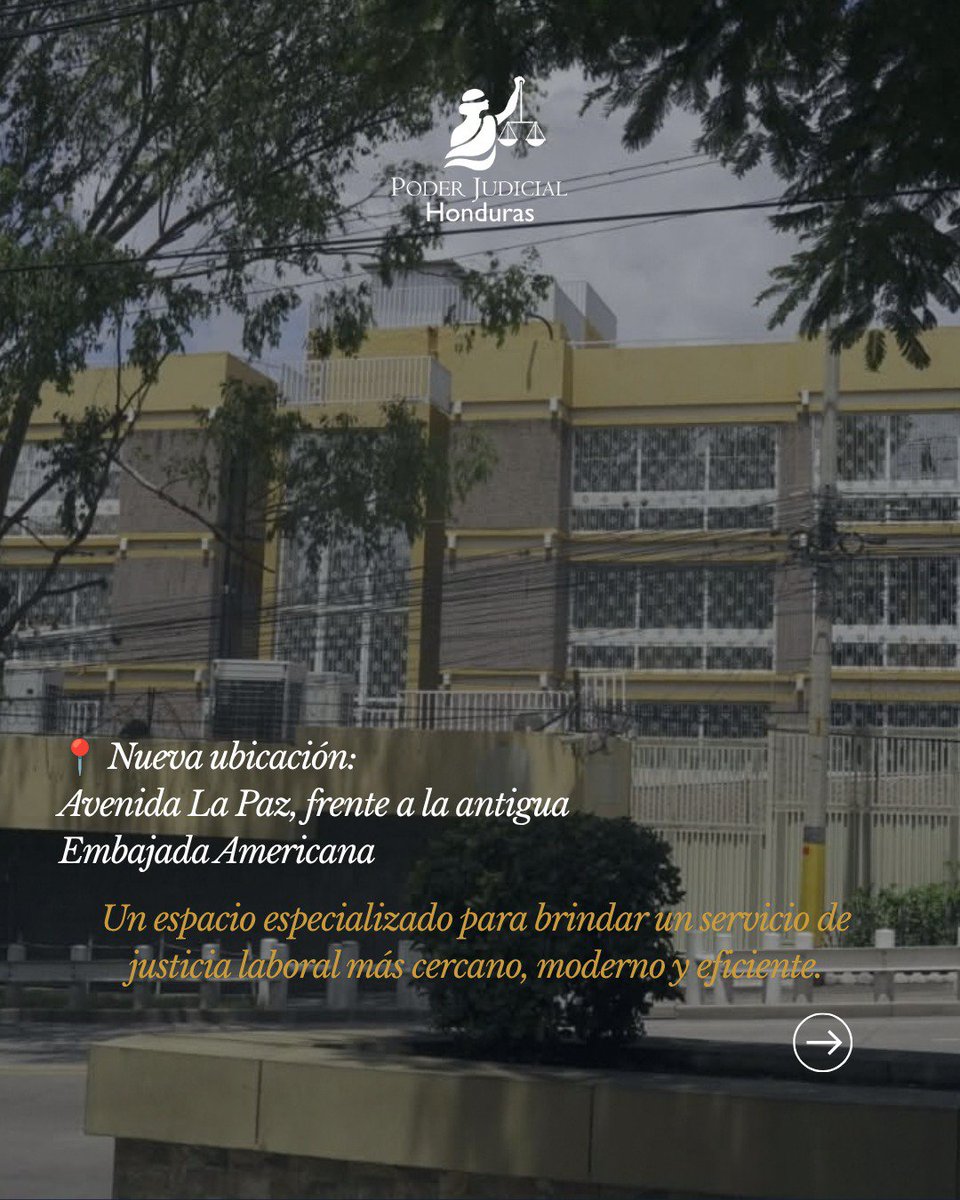 PJdeHonduras's tweet photo. 📍 ¡Estamos más cerca de ti!

El Centro de Justicia Laboral y Contencioso Administrativo se encuentra en la ubicación en Avenida La Paz, frente a la antigua Embajada Americana.

Este traslado forma parte de las acciones impulsadas para modernizar, fortalecer y hacer más eficiente el servicio de justicia, generando mejores condiciones para quienes administran justicia y para trabajadores, empleadores, abogados y demás usuarios.

📲 Escanea el código QR y encuentra fácilmente nuestra ubicación.

Acercando la justicia a la ciudadanía.

#PoderJudicialHN #JusticiaCercana #CentroDeJusticiaLaboral