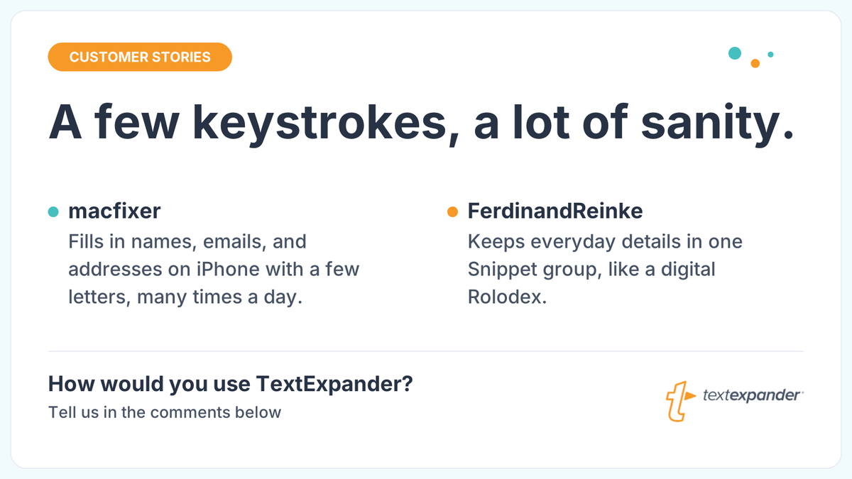 TextExpander tweet picture