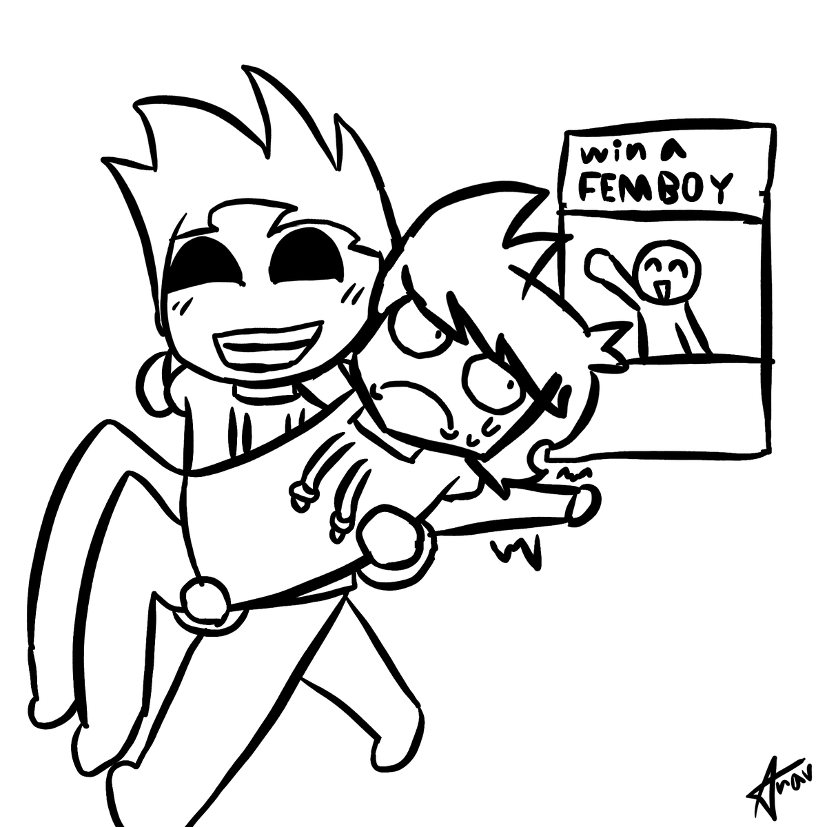 Pawzebub's tweet photo. #eddtober2026 day 9, winner winner femboy dinner!

#eddsworld #tomtord https://t.co/Zn39RVgJX0