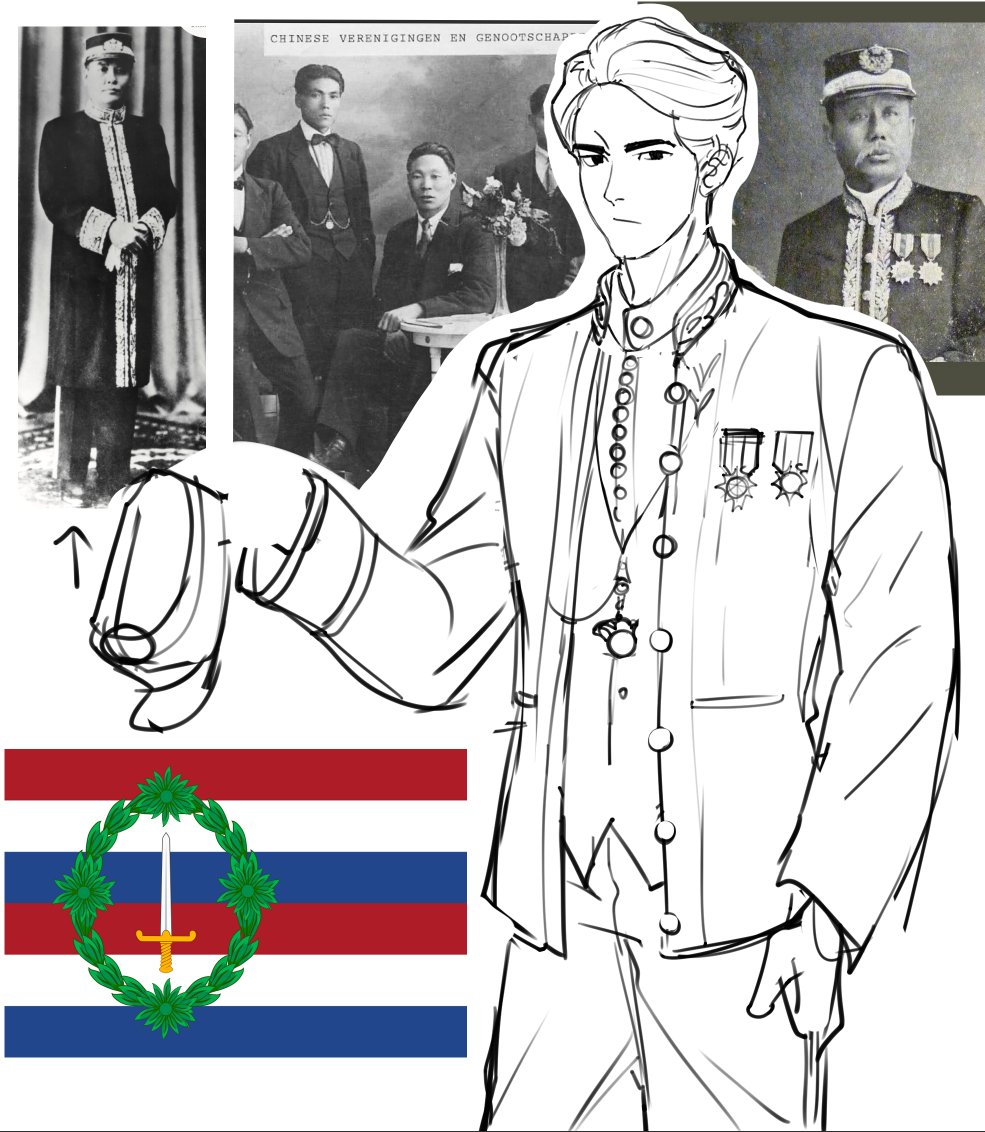 ax10zx's tweet photo. 1890s Chinese-Indonesians in Batavia look. These are the chindos who quit the Qing Administrination and sign  to join as a Kapitien (Cops) for the Dutch Empire. https://t.co/h620MjO0XF