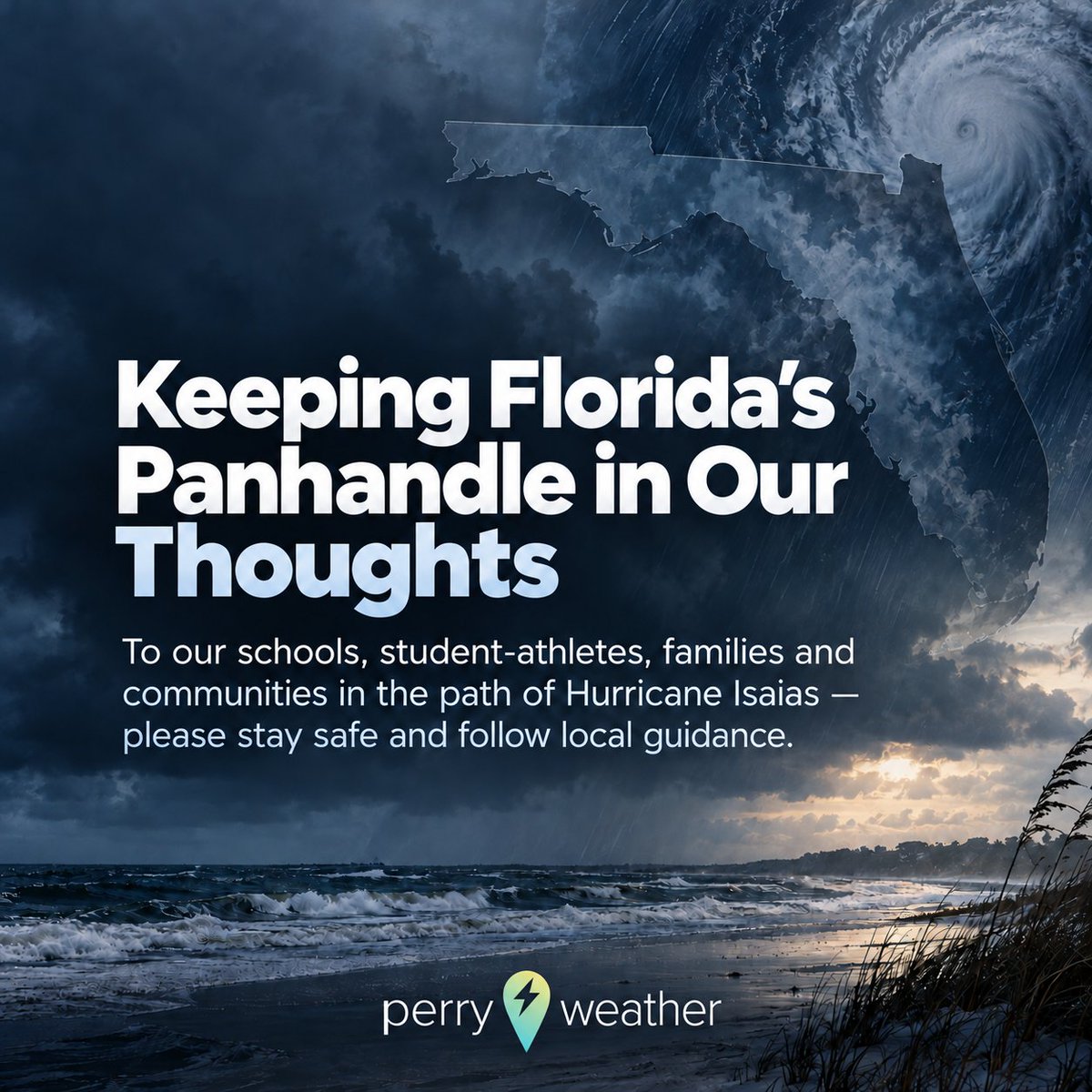 FHSAA's tweet photo. Stay Safe, Florida https://t.co/jiJ2dh4eU1