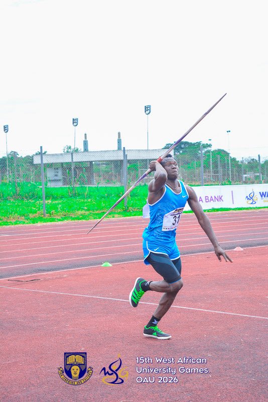 waug_26's tweet photo. Aerodynamics + Power = Javelin🥳

Javelin throwers launched it LONG at the ongoing 15th West African Universities Games (WAUG) OAU, Ile-Ife👏🏼👏🏼👏🏼.

#OAUWAUG2026 https://t.co/GEcJq24N7J