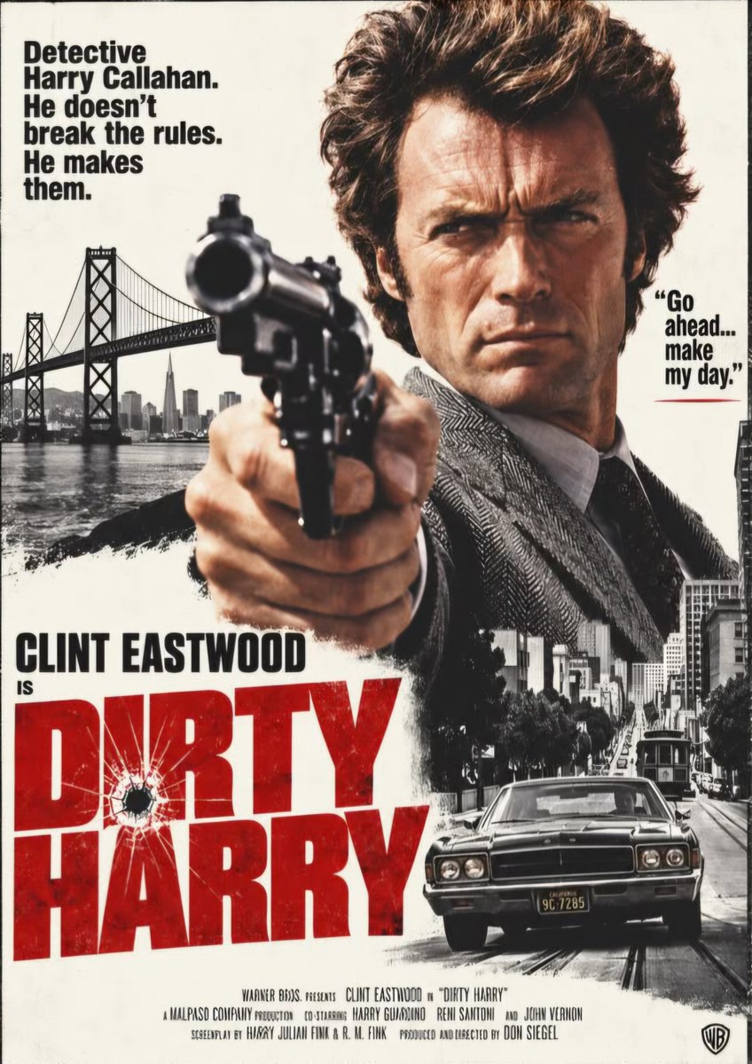 britmedia2000's tweet photo. Dirty Harry
(1971)
When a madman calling himself "the Scorpio Killer" menaces the city, tough-as-nails San Francisco Police Inspector "Dirty" Harry Callahan is assigned to track him down
REF: PHX/DIRTYHARRY/POSTERART/010
#DirtyHarry #PosterArt #ClintEastwood https://t.co/ErC73wbqBN