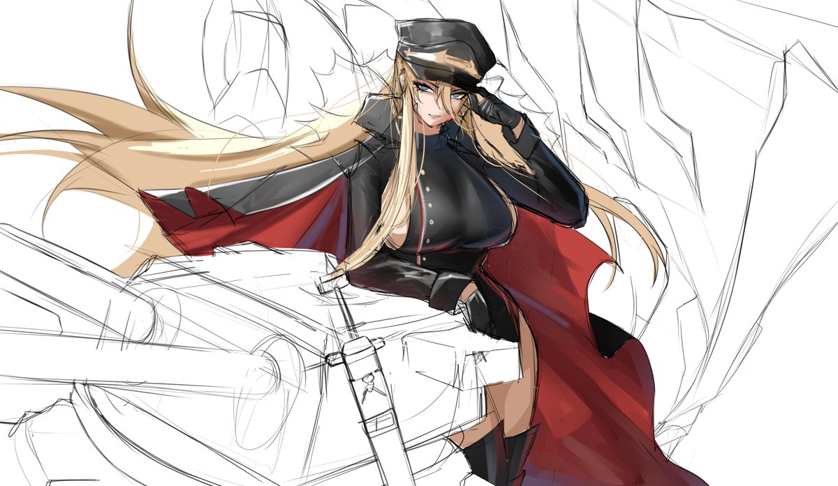 puroy0408's tweet photo. Sketched out Bismarck Zwei before doing comms
#AzurLane https://t.co/rEr9WORqHq