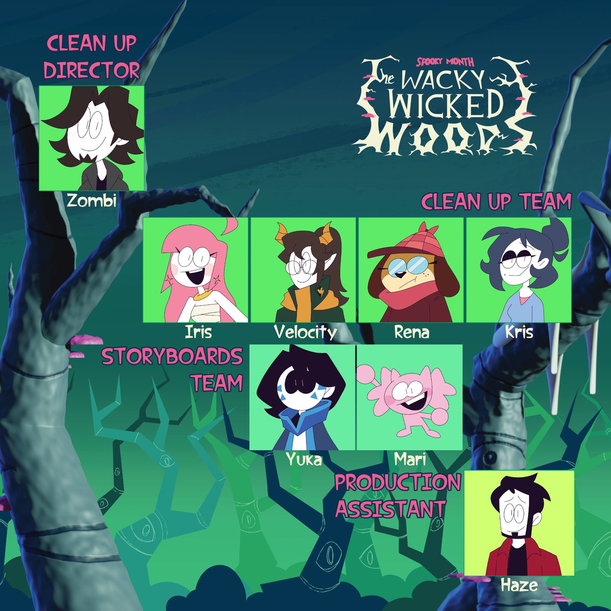 SpookyMonthShow's tweet photo. The Spooky Month crew!🍄 https://t.co/vZbke0hnd0