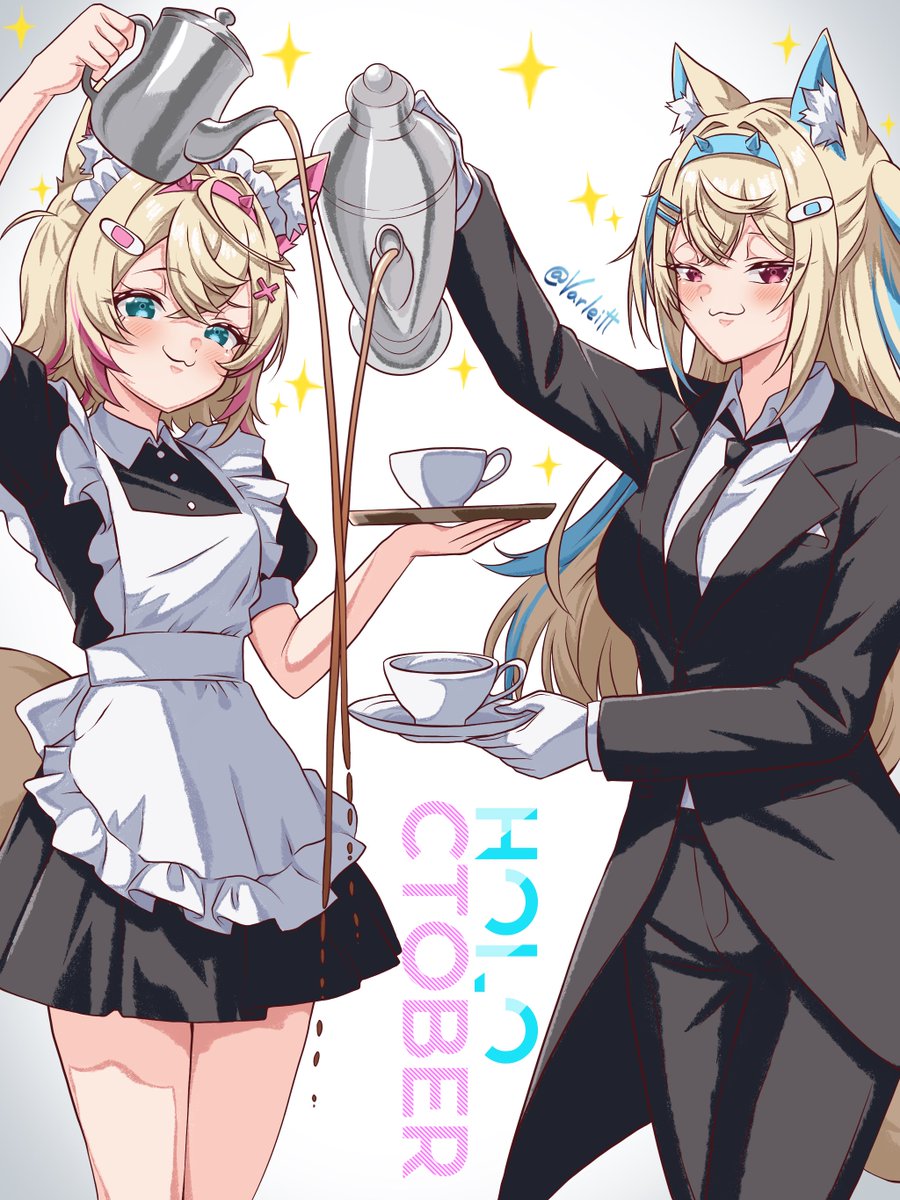 Varleitt's tweet photo. Holoctober day 9 - Maid/Butler
#FWMCpix https://t.co/qZAIoD7V4U