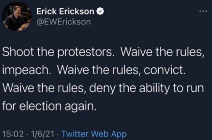 WomanDefiner's tweet photo. It becomes pretty clear at a certain point that all these people just hate White Christians. Go a little overboard at a protest as White people? "Shoot them". 

If you're a muslim terrorist that shoots and kills 13 Americans? "Prison".

These people look you in the eye and tell you they are principled.