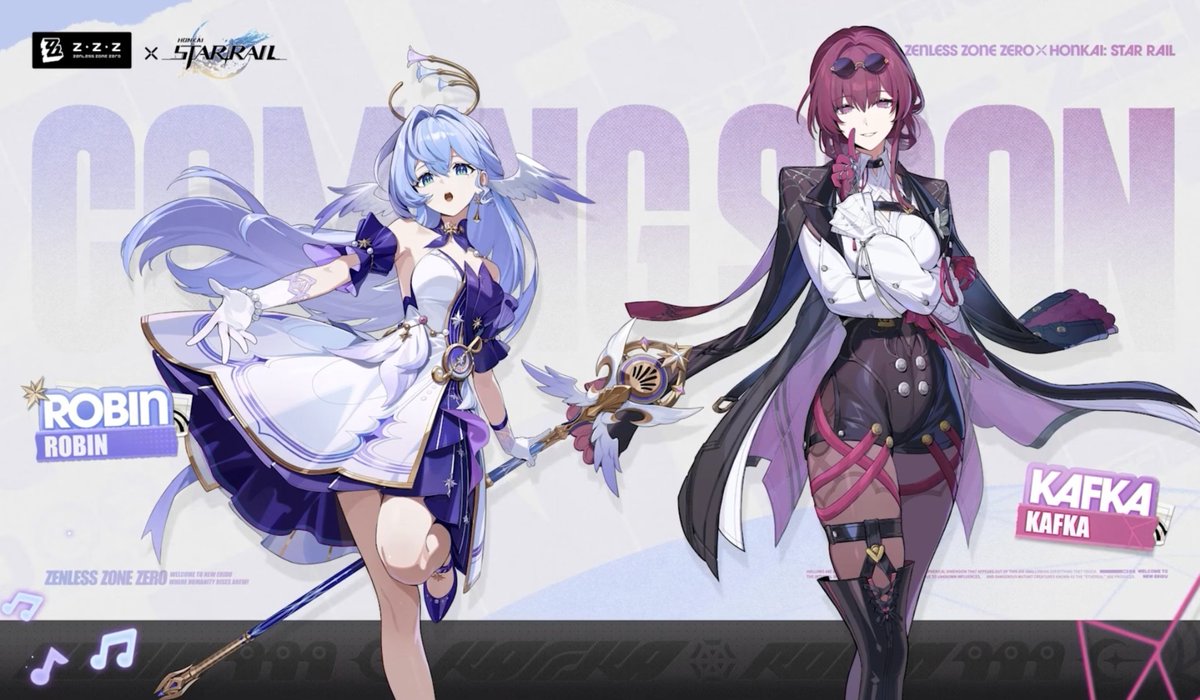 ZenlessWorld's tweet photo. ZZZ X HSR COLLAB CHARACTERS: ROBIN &amp; KAFKA

#ZenlessZoneZero #ゼンゼロ #ZZZ https://t.co/gtYLmrRQIf