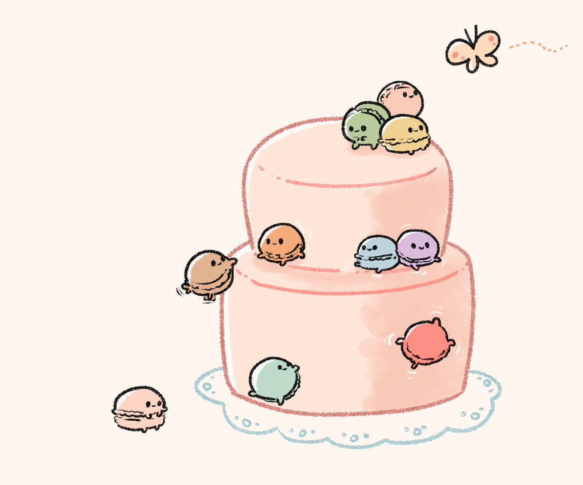 05illust's tweet photo. マカロンケーキ🍰

#イラスト
#ゆるいイラスト https://t.co/Mda28Ugbdq