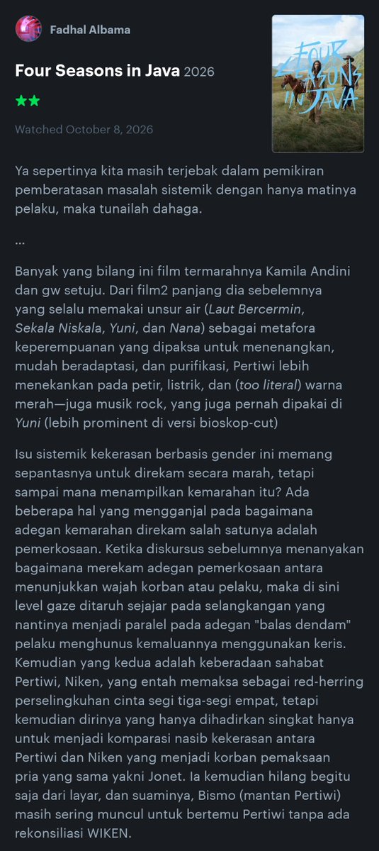 AlbamaFadhal's tweet photo. Empat Musim Pertiwi: absolute letdown 

[FULL SPOILER] https://t.co/kCgBmqGoQW