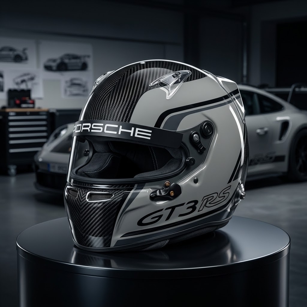 omeLuxe's tweet photo. Porsche 911 GT3 RS (992) &amp; Racing Helmet https://t.co/O8KbGnCHyE