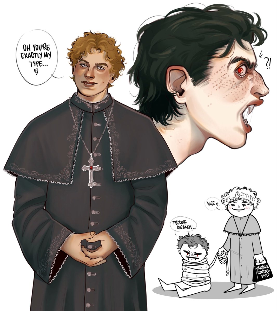 myrowx's tweet photo. Joining this cult is with Vampire Shane and Vampire Hunter Ilya https://t.co/RdeVOFpKJm