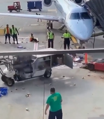 prettyblossom70's tweet photo. @Breaking911 Where were the airport security? How did they let a passenger steal a vehicle and drive it around the tarmac? https://t.co/jpiQoWkNVG
