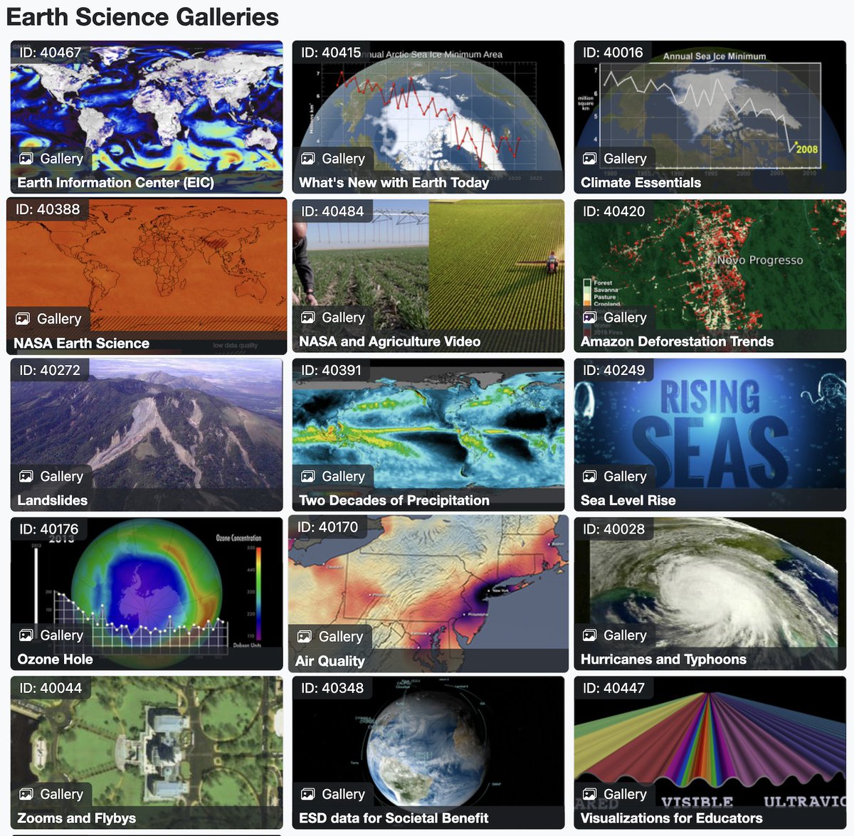 GLOBEProgram's tweet photo. Did you know that the NASA Scientific Visualization Studio has an entire Earth Science gallery that contains data visualizations, animations, and images from missions that help us to understand our planet’s interconnected systems, from a global scale down to minute processes? You can explore the galleries at https://t.co/jK8NO5UUvX!