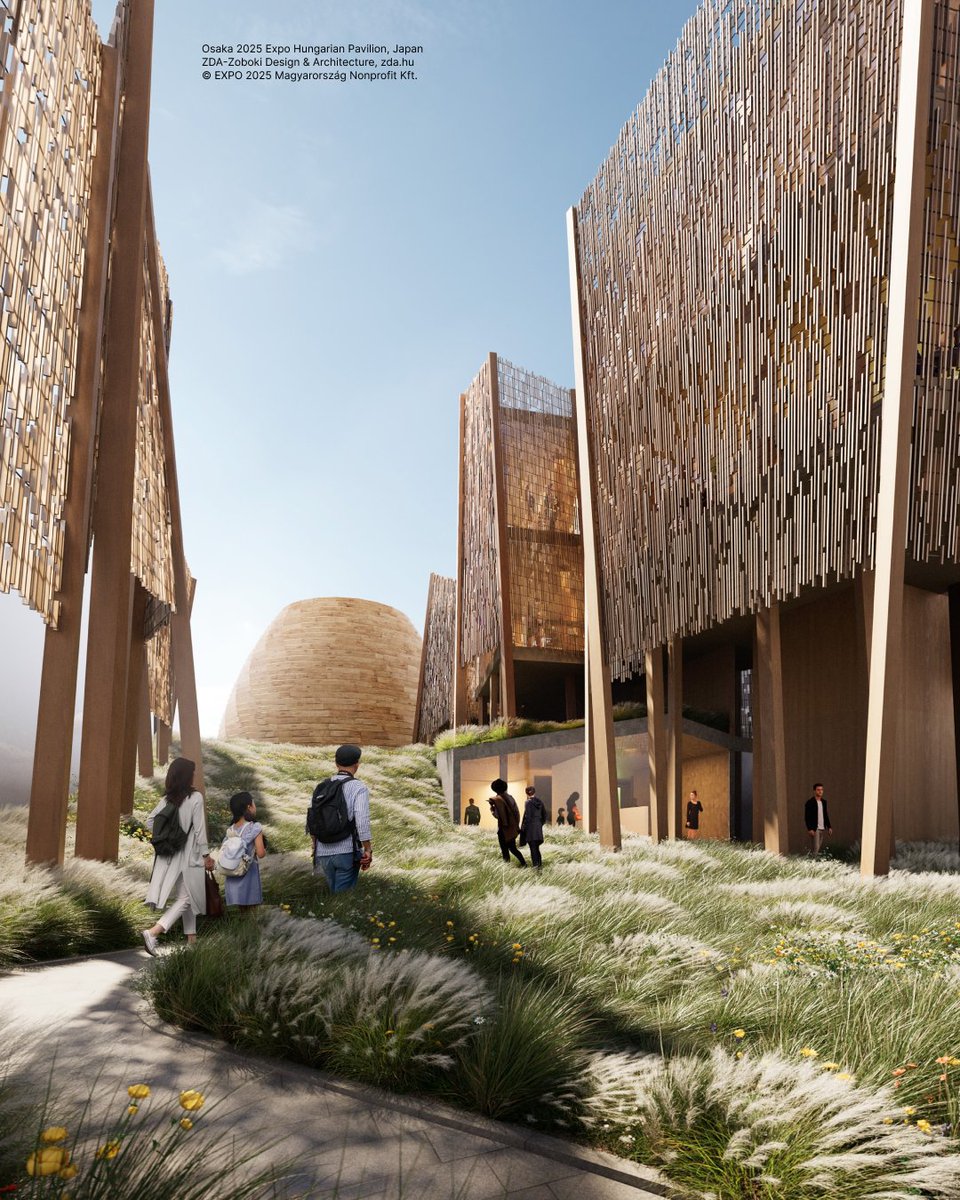 GraphisoftUK's tweet photo. To bring the Hungarian Pavilion to life in Japan it was necessary to alter its design to comply with the seismic standards, local requirements, and the approved materials, without losing its original character.

See how Archicad supported the delivery: https://t.co/WQfv4hZSYS https://t.co/RpubyFXX00