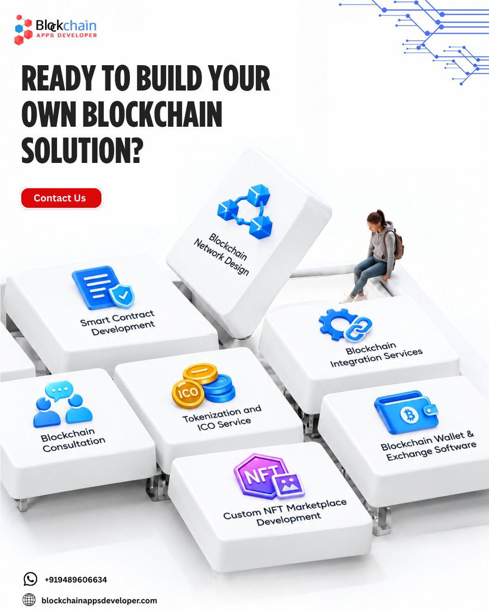 blockch_apps's tweet photo. Your blockchain idea deserves a custom solution!

From smart contracts to crypto exchanges, tokenization &amp; NFT marketplaces, #BlockchainAppsDeveloper helps bring your vision to life.

Ready to build? Let's talk!

👉 https://t.co/znd979PAub

#BlockchainTechnology #Web3 #usa https://t.co/zAMfFqyaLk