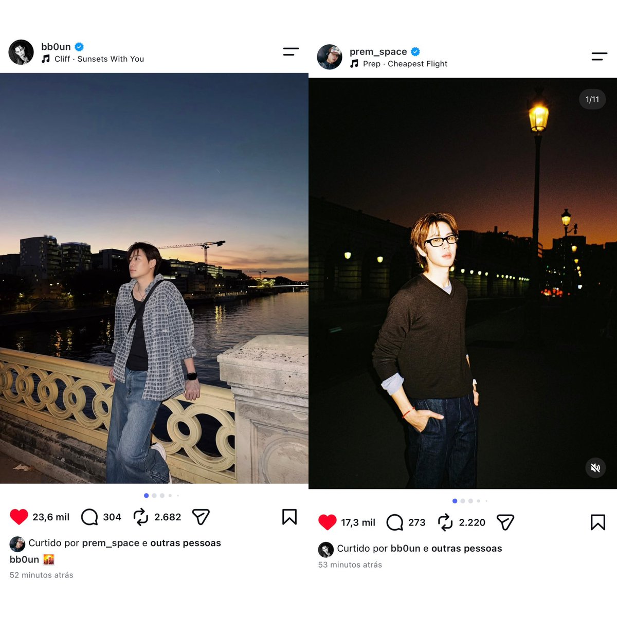 brocccolito's tweet photo. BounPrem posted new pics. but the funny thing is that not only did they post at the exact same time, they also liked each other’s posts at the same time??? what is this??? 🧐😹 https://t.co/Sn35BUwxVe