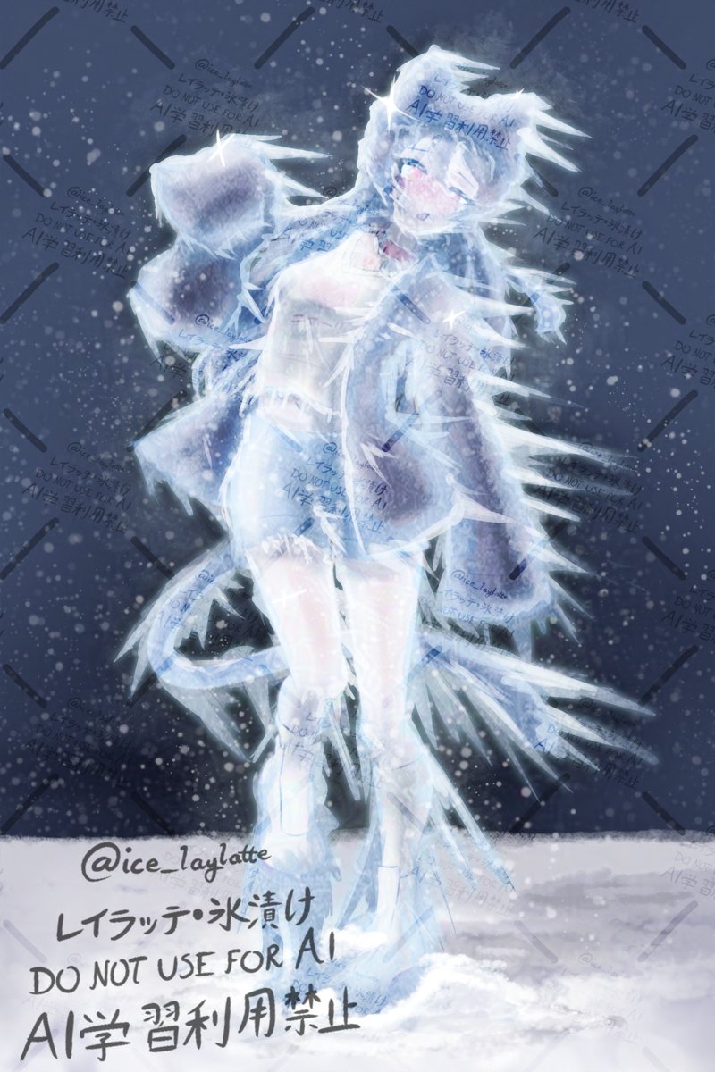 ice_laylatte's tweet photo. #氷漬け #凍結 #petrification #asfr #固め
this is suzuko's sister, neneko! but, it doesn't seem like she wants to talk about it...

i tried a new way of drawing ice, do you like it? https://t.co/8bzazNPeC2