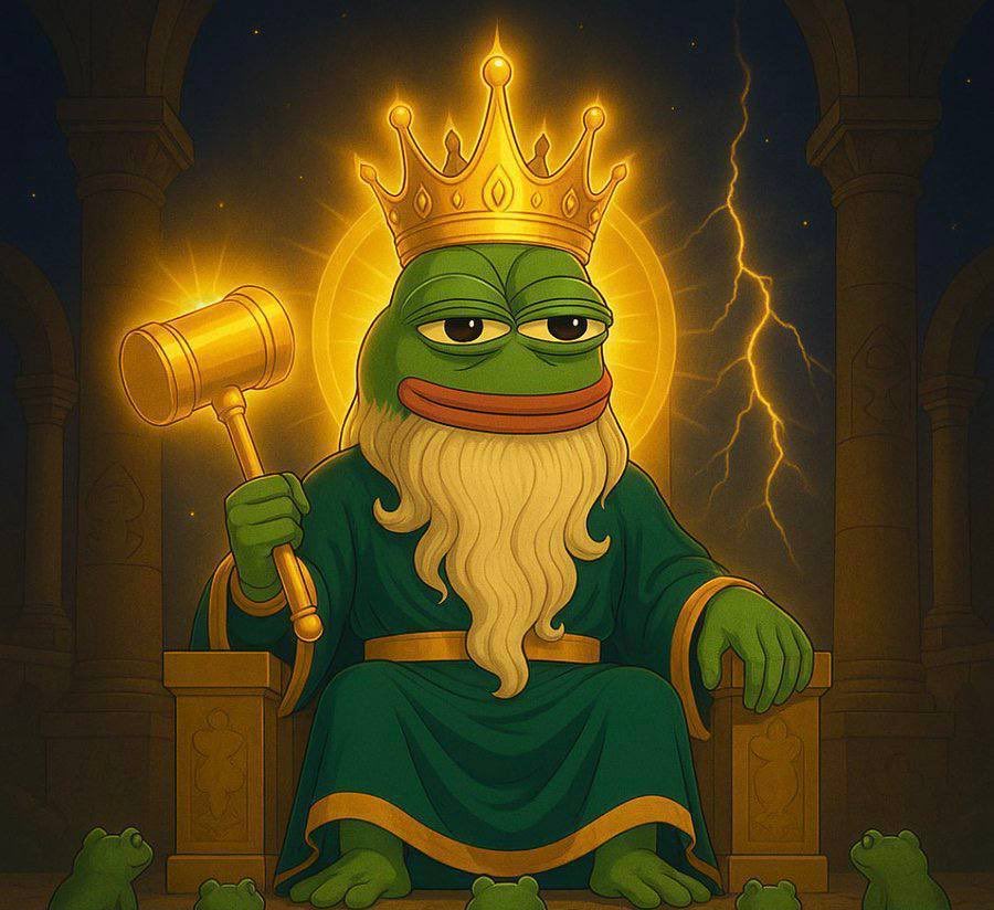 Pepetocoin's tweet photo. 👁️ The Court of Frogs waits in silence.

On Judgment Day: some will rise, others will fade in regret.

🐸 Secure your place before the Day arrives.

🔥 161 % staking rewards for holders

To invest, make sure to use only the official website🔗:  https://t.co/fDvUgkidVj 🐸

🎁 Join the $700K Giveaway before Tier 1 Listing: https://t.co/yBoyqCWawH

#Pepeto #memecoins #cryptopresale #Ethereum