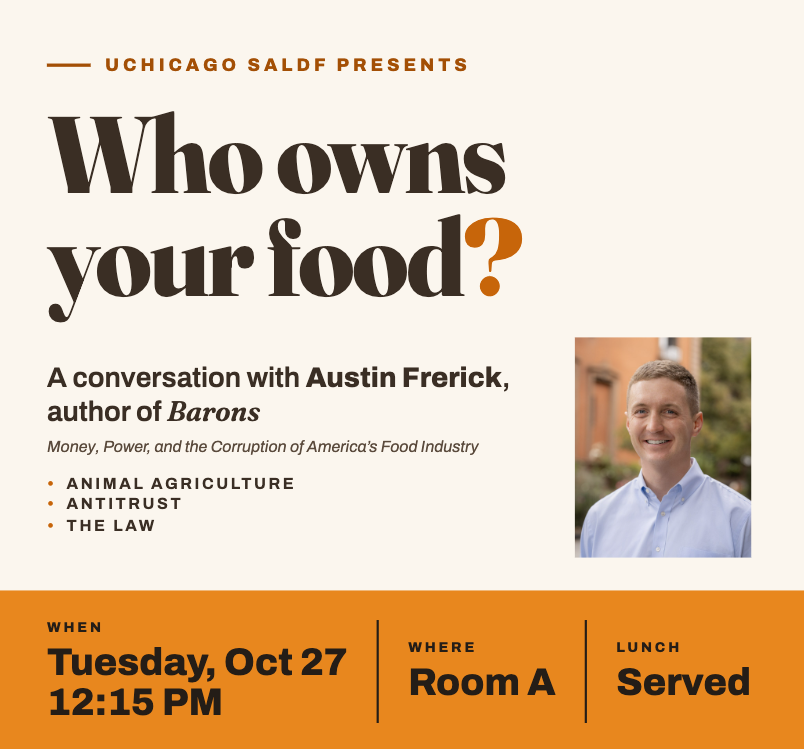 AustinFrerick's tweet photo. Windy City bound next Tuesday - presenting Barons at the University of Chicago Law School! 

More info: https://t.co/PqEg5PL93S https://t.co/s5Hkh3PQgX