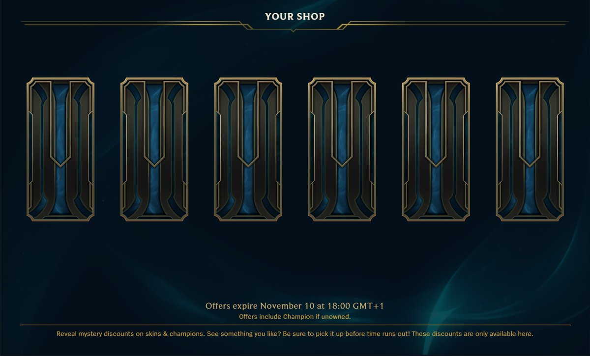 LeagueOfLeaks's tweet photo. Your Shop is coming back next week, until November 10 ‼️ https://t.co/rfqZNI1eib