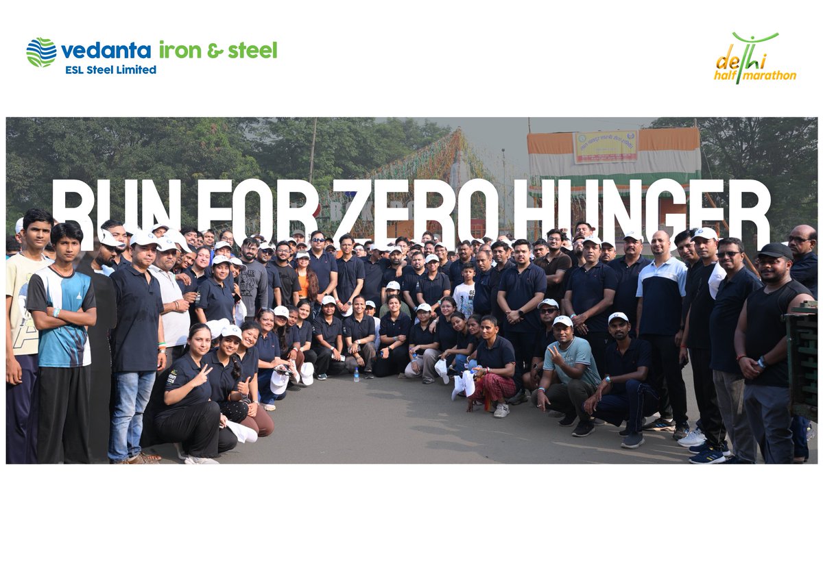 ESLSteelLimited's tweet photo. Every Step Counts! | ESL Walkathon 2026

500+ participants united on 2 October to promote fitness and support #Vedanta’s #RunForZeroHunger campaign. Every kilometre contributes towards meals through Nand Ghar and animal care initiatives

#ESLSteel #ESLWalkathon2026 #FitnessForAll https://t.co/jll7tPqS5j