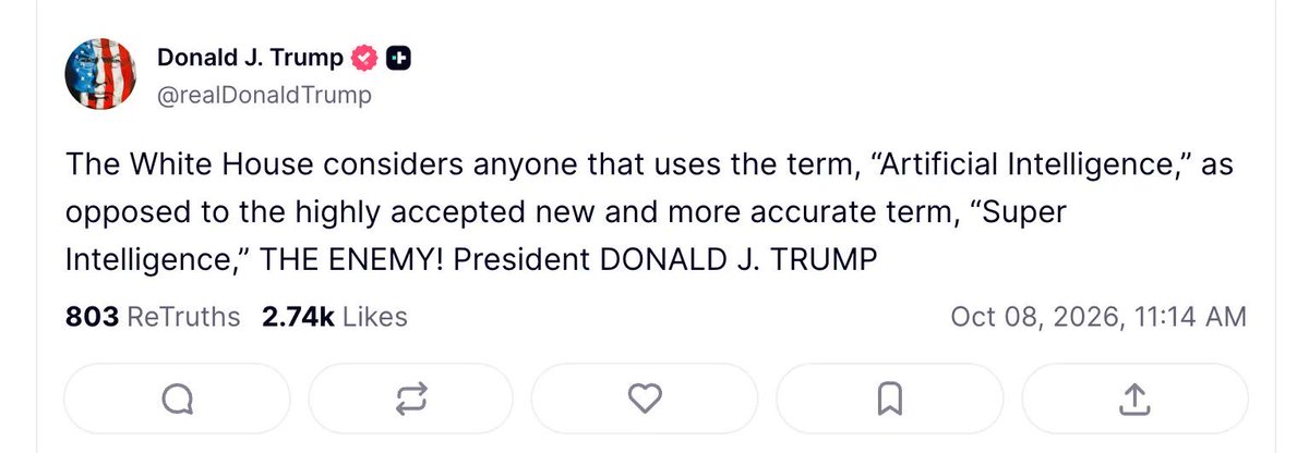 JonahDispatch's tweet photo. Assuming he’s not joking, this is disturbingly bonkers, even for Trump. https://t.co/J5S15eTLjV