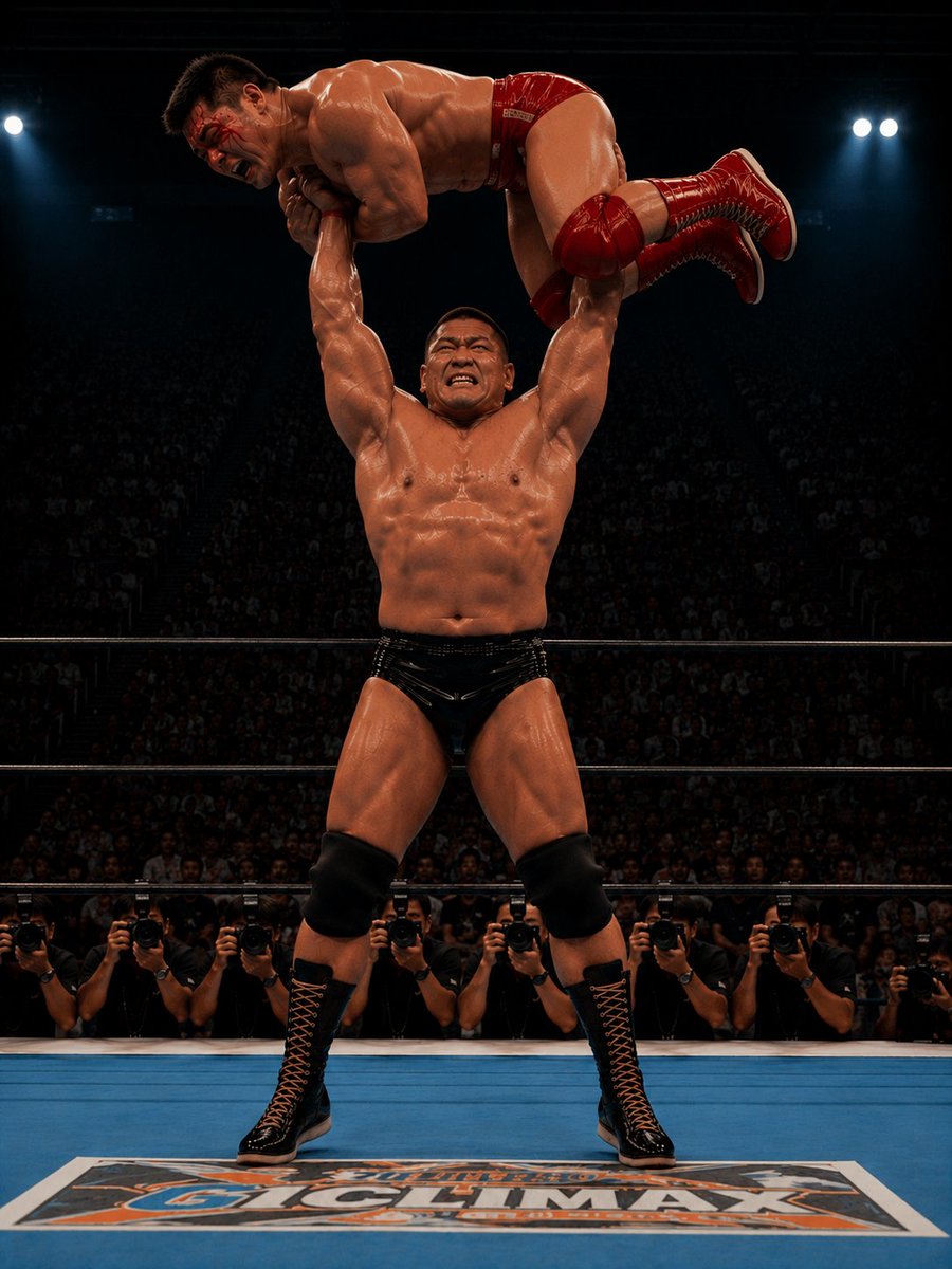 barukimuscle's tweet photo. 妄想プロレス　No6
自分の変態さが浮き彫りに。
＃AI ＃プロレス　＃ゲイ　＃筋肉 ＃やられ　＃失禁 https://t.co/JDcV6x1zo3
