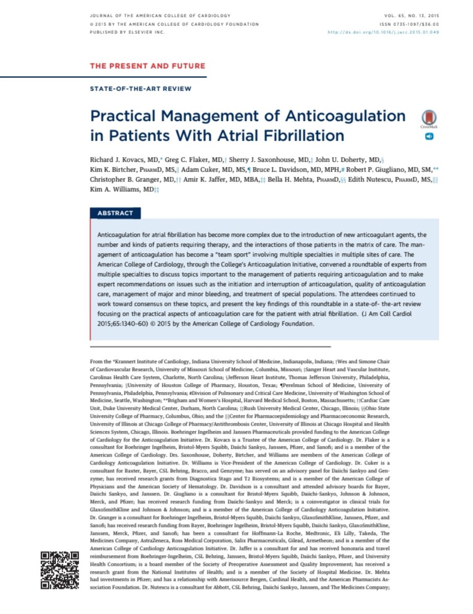 Leo_Santo5's tweet photo. 🫀🩸 Anticoagulación en Fibrilación Auricular

📊CHA₂DS₂-VASc
💊Warfarina vs DOACs
🧪Función Renal e Interacciones
🩸Manejo del Sangrado
⏸️Interrupción y Reinicio

🔰📚Journal of the American College of Cardiology

Artículo Completo👇🏻✅🆓
https://t.co/aR5SFK2xfj https://t.co/cpLQfJnuHP