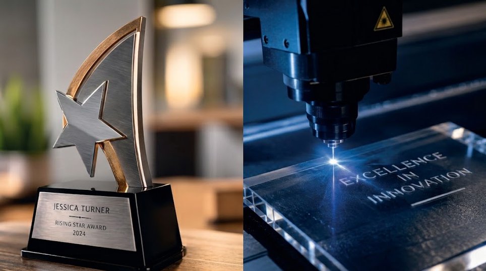 TENmagazine_'s tweet photo. Featured in TEN Magazine: Editor Jane Soones explores how personalisation &amp; fine finishing elevate trophy design into lasting memories. 🏆✨

• Custom laser engraving &amp; UV printing 
• Premium metals, acrylics &amp; sustainable wood 
• Bespoke corporate &amp; sports recognition
👇 https://t.co/F2qFI0oiHJ