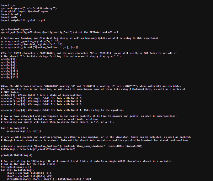 Nigeloooooo's tweet photo. IBM EMPLOYEE CREATED THE FIRST "QUANTUM MEME"  James Wotton pioneered quantum at IBM and as a joke he made an ASCII meme with their Qcomputer, then documented it all and put it on the internet,  

The image is simply   ;) 

IMAGE IN THE ARTICLE:   

He uploaded the tutorial as a GitHub repo - https://t.co/HNoNBakRmr 

Then he wrote an article about it - https://t.co/GDRXJIkK3o 

He also uploaded it to https://t.co/OCa6psuuGQ (largest quantum forum) - 
https://t.co/2xh8gBrKRS