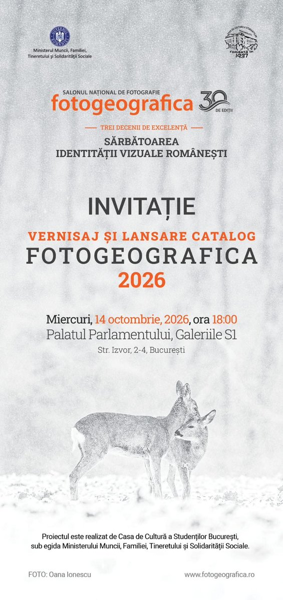 Travel_2Romania's tweet photo. Art lovers, this one is for you!
Discover Romania’s breathtaking landscapes through the lens at the #Fotogeografica #exhibition inside t/ Parliament,or enjoy a modern, contemporary vibe at the National Museum of Contemporary Art this weekend
A perfect #culturalday in t/capital! https://t.co/HseBFnkpPv