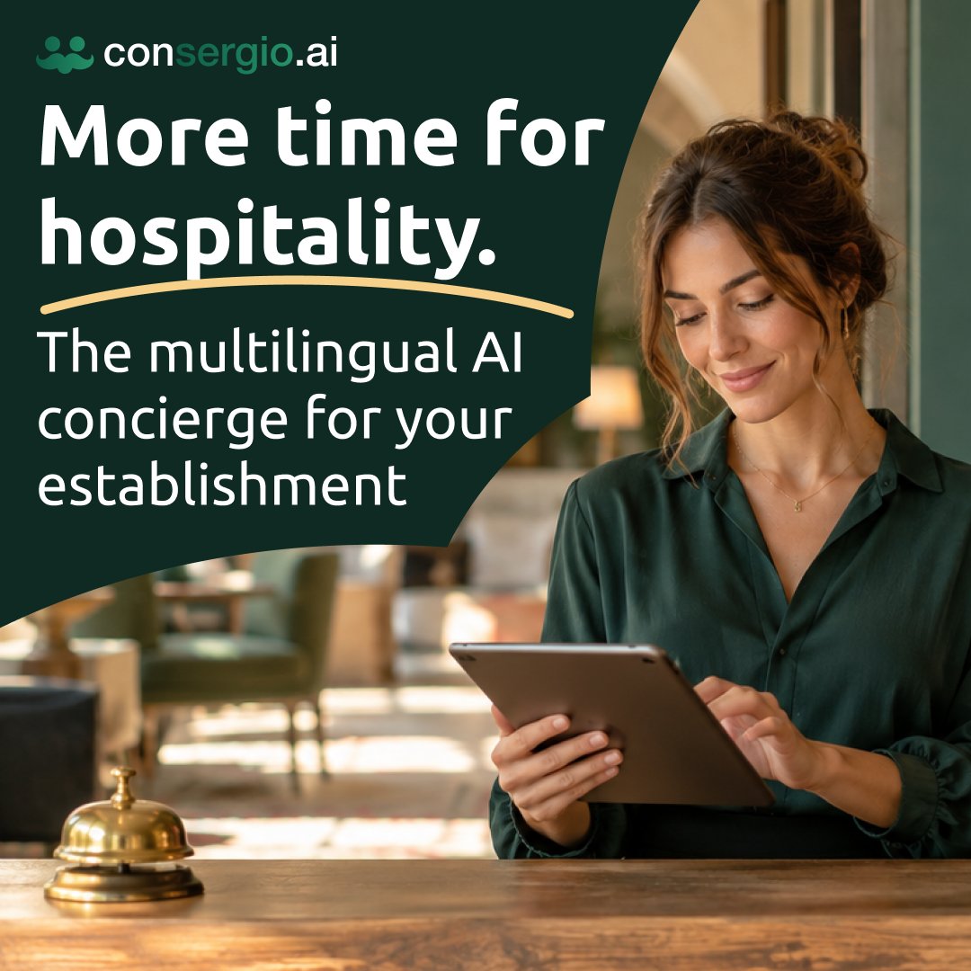 devinterface's tweet photo. 🏨 Meet ConSergio, DevInterface’s AI concierge for independent hospitality. Guests scan a QR code, ask questions in 50+ languages, book services and send clear requests to staff, no app required.

🔗 https://t.co/IgYBBZoJ1Q

#hospitality #ai #traveltech https://t.co/rJzTIsilyE