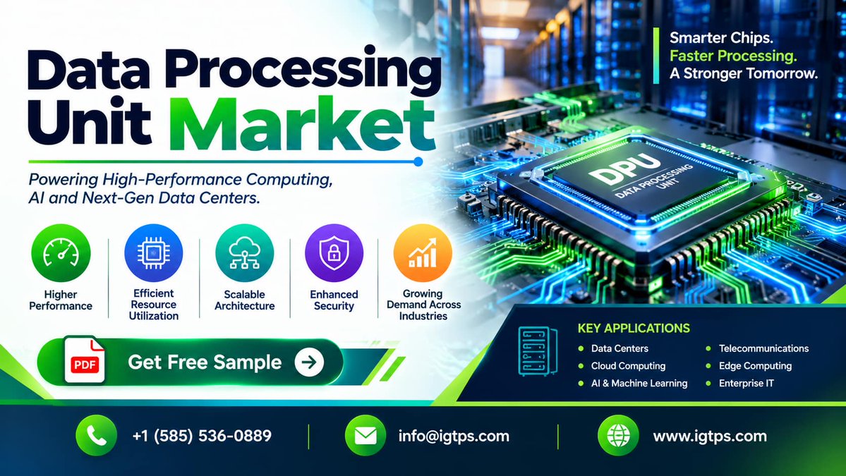KhushiSing80232's tweet photo. Data Processing Unit Market
🚀NEXT-GEN COMPUTING OPPORTUNITY: Data processing innovation is reshaping infrastructure strategies. Explore market trends, emerging opportunities & competitive intelligence.
FREE Sample: https://t.co/PuKv1XsN0j
#DataProcessing #Semiconductors #B2B https://t.co/W3bZqe0f4S