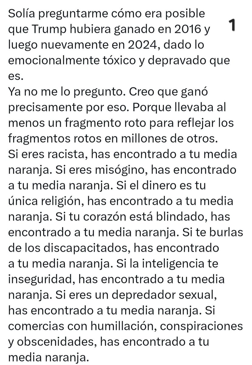 TaniaCrespo3's tweet photo. ¿Por qué la gente vota a ultras como Trump?, se preguntó el músico californiano Michael Jochum, baterista de la banda de Nu metal, Korn. Su respuesta vale para entender el ascenso de toda la ultraderecha desde una perspectiva humana y terriblemente reveladora. https://t.co/mJahAf7iY4