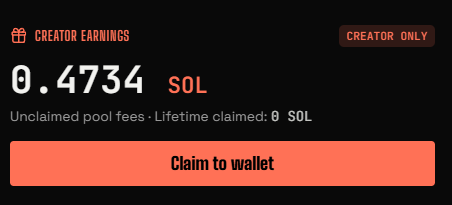 LaunchOnEvo's tweet photo. Creator rewards can be claimed directly from the token page or the Creator Rewards page.

Claims are connected directly to the Meteora pool https://t.co/nDZvhubxfC