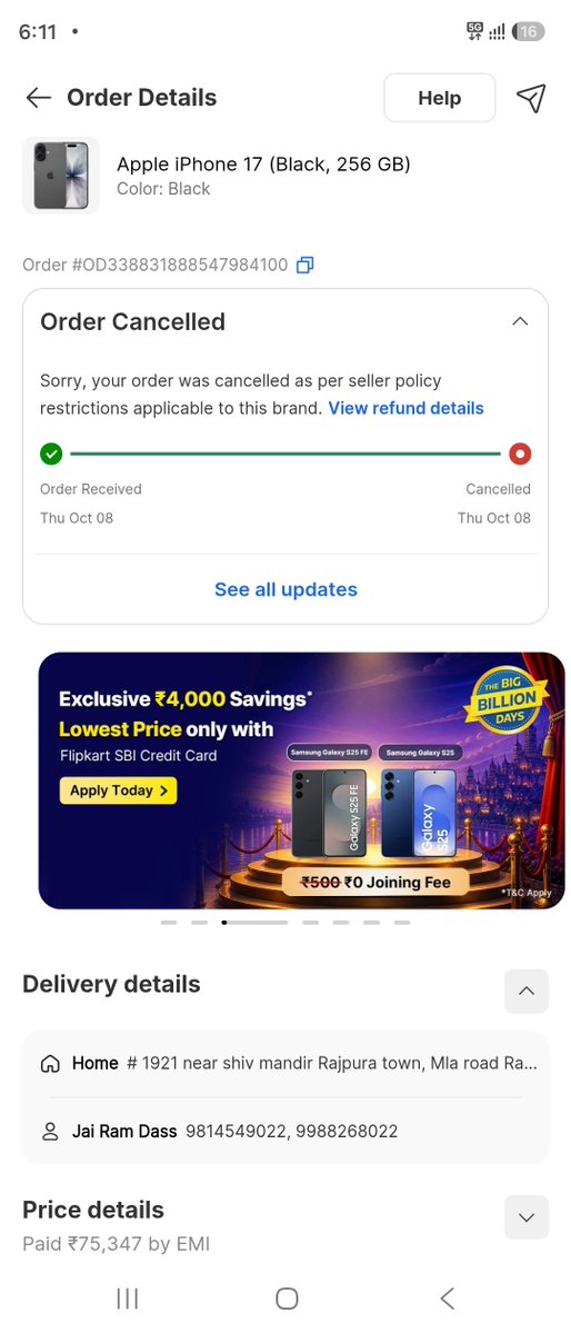 Sk588617Sumit's tweet photo. Flipkart now xhanges to fraudkart with this new name the are making frauds with public taking money from public in the name of flipkart black

Freinds place order but dont accept 
#PMO
#flipkart #Viratkohli #iphone18 https://t.co/awCp2uA0Qu