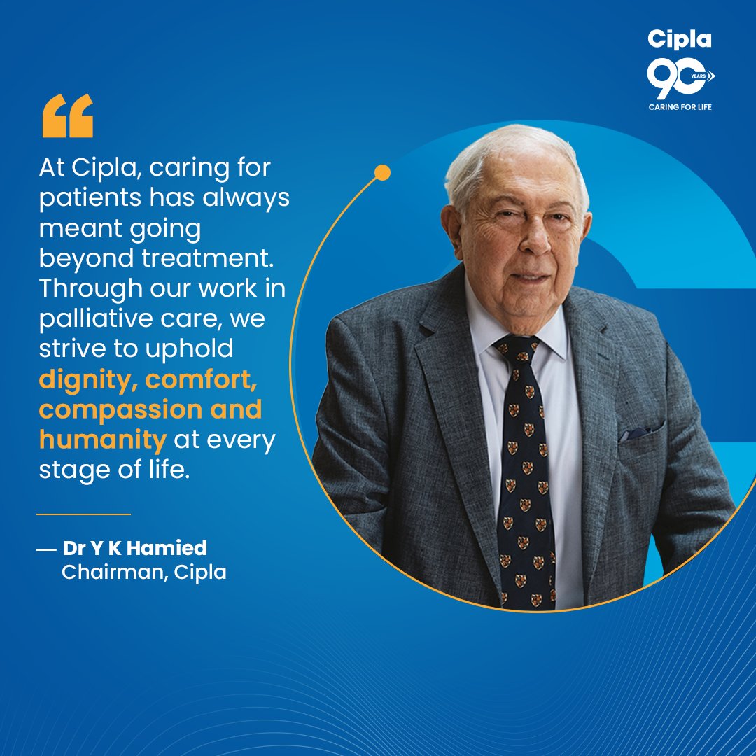 Cipla_Global's tweet photo. Inspired by Dr Y. K. Hamied’s vision we
believe true care goes beyond treatment
bringing dignity, comfort &amp; compassion to every stage of life. At Cipla this vision continues to guide our commitment to supporting patients &amp; their families with care.
#CaringForLife #WHPCD2026 https://t.co/TLrgO4tqor