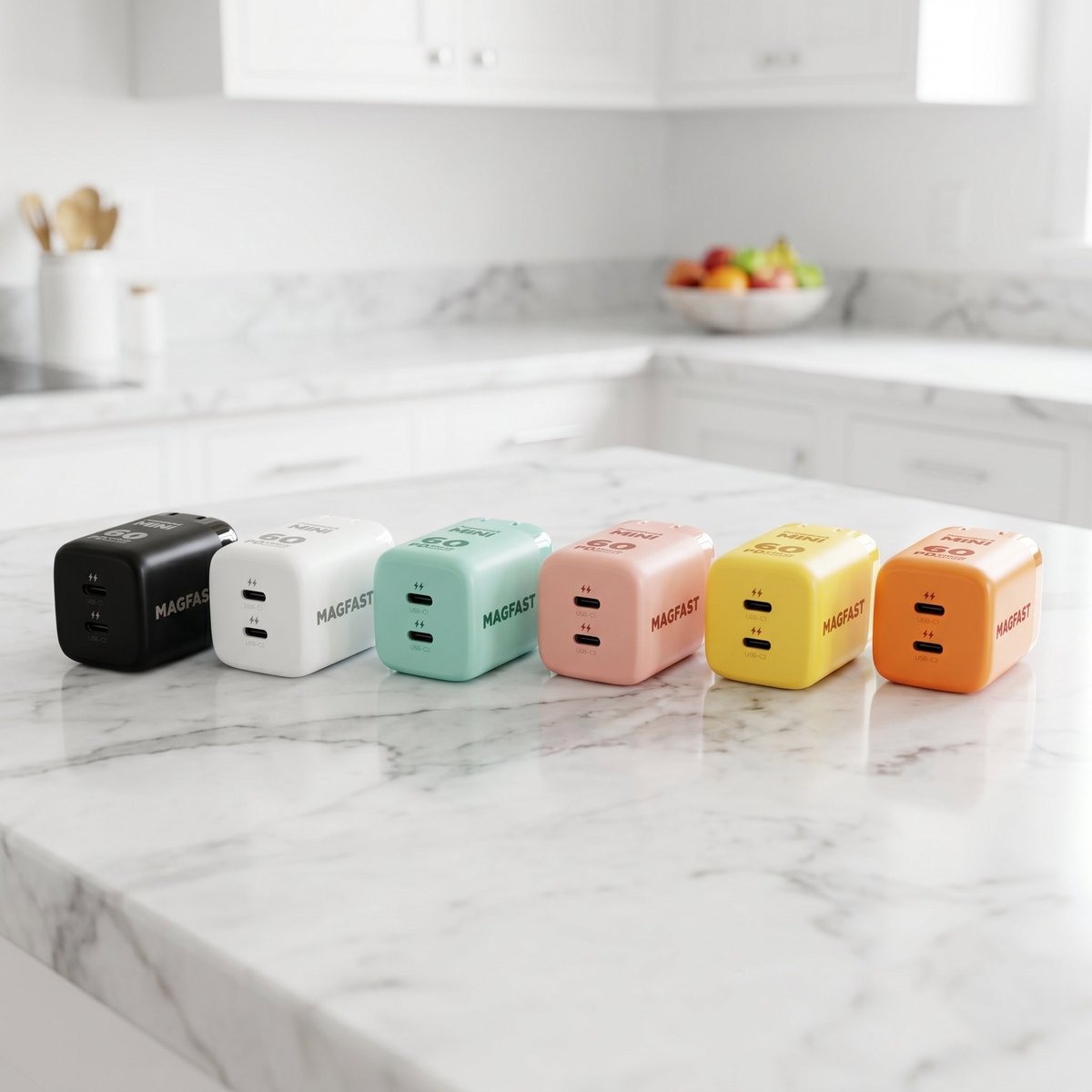 getMAGFAST's tweet photo. The wall charger that finally fits your life — and your pocket.

Powerbrick Mini, in every MAGFAST color. https://t.co/T2UpZIbZKe