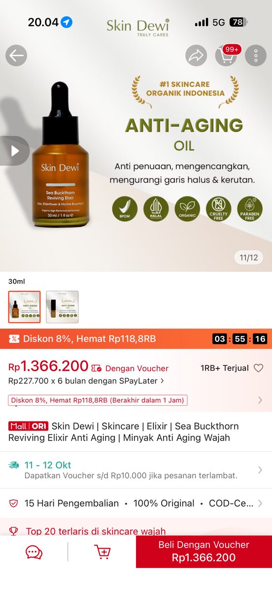 ciaaa271192's tweet photo. Aku cek serum skin dewi ini di online 1,3 juta ya…
Ada yang pake dan cocok gak? Aku jual murah aja, tawar aja harga berapa tapi yg masuk akal ya!

ANW INI ORIGINAL 100% YAAA https://t.co/FuPNz4ViSI